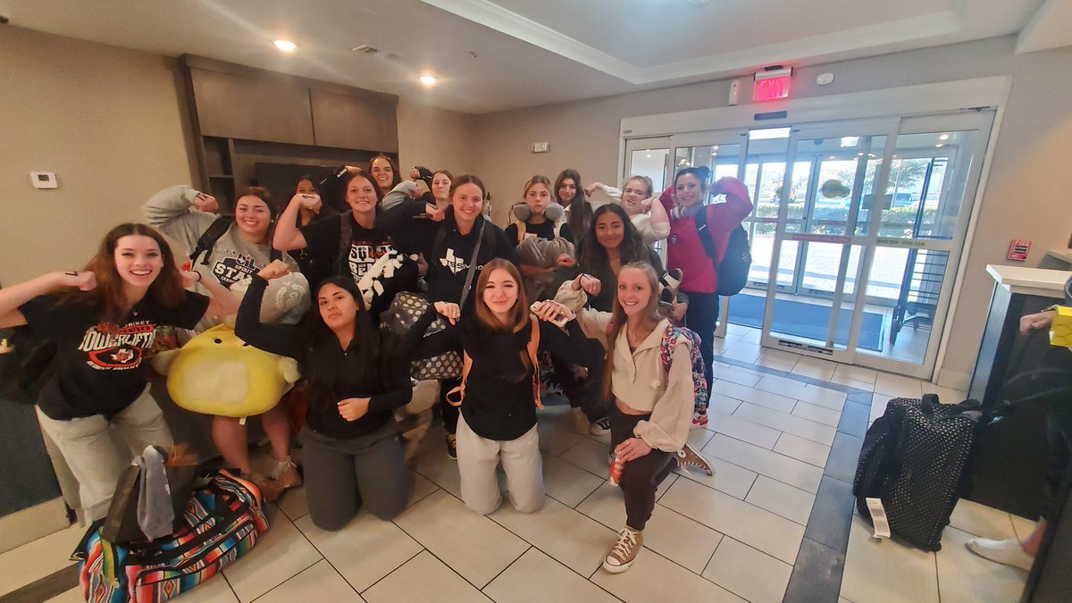 Llano powerlifting girls are all weighed and pumped for tomorrow's Regional meet in Dublin!