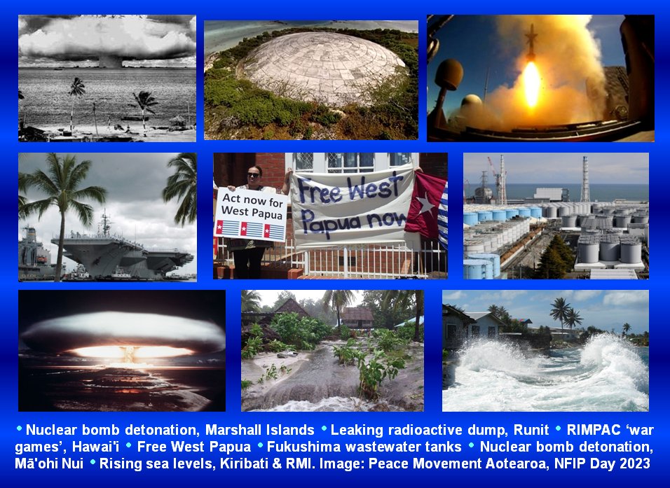 PeaceMovementA's tweet photo. Today, tomorrow, #EveryDay! #Disarmament👍#IDDNPA #5March #NewClearWays for a #NuclearFreeIndependentPacific #ClimateJustice #StopRIMPAC #FreeWestPapua ... @YoungsolwaraP  @timjonesbooks @PadreJB @talei_luscia @KealaKelly @LisaViliamuJ @bedi_racule @DemilitarizeDay #yDISARM 🧵2/4 https://t.co/eqXe1B1k9A