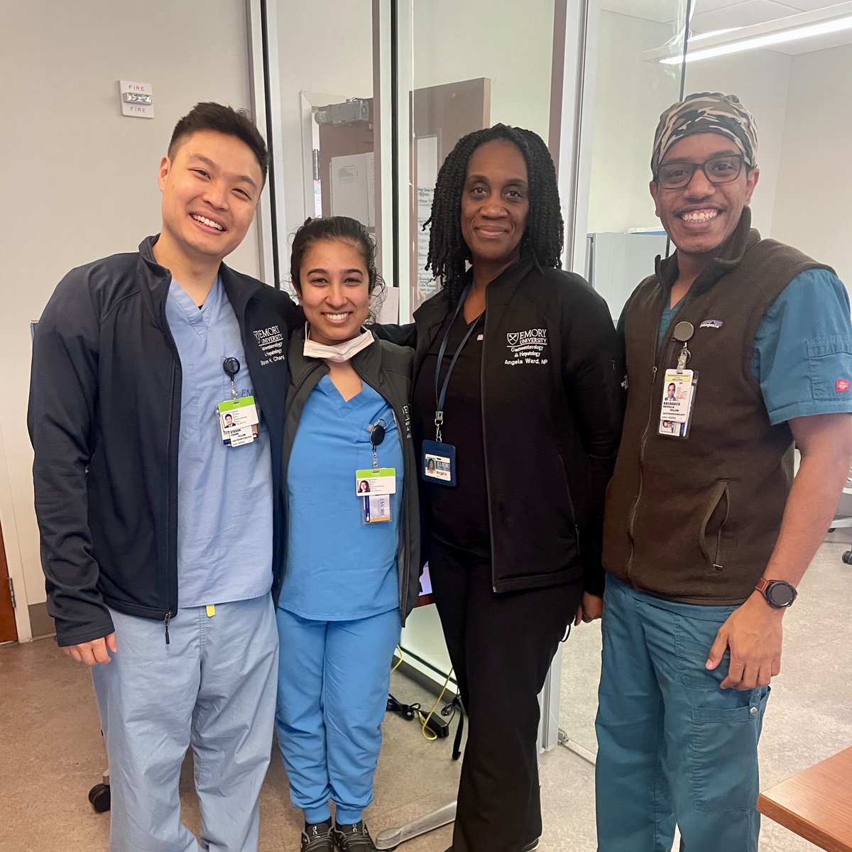 💙 Emory GI celebrating #DressinBlueDay for #ColonCancerAwareness across our sites! 💙 Average risk colon cancer screening starts at age 4️⃣5️⃣‼️ Make sure you’re up to date! ⏰ Screening saves lives!💩 @AmerGastroAssn  @AmCollegeGastro  @ASGEendoscopy  #45isthenew50  #GITwitter