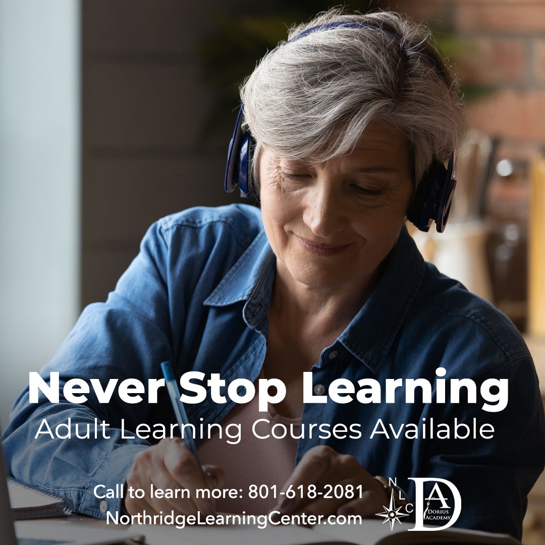 Now is the time to get the #HighSchoolDiploma you missed out on.  We can help with our #AccreditedCourses.  #StudyAtHome and #StudyOnYourOwnTime.

To learn more, call 801-618-2081
or visit us at northridgelearningcenter.com

#AdultLearning
