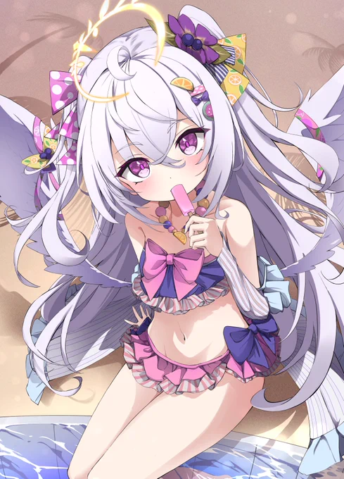 水着アズサ#ブルアカ #ブルアカ2周年アート 