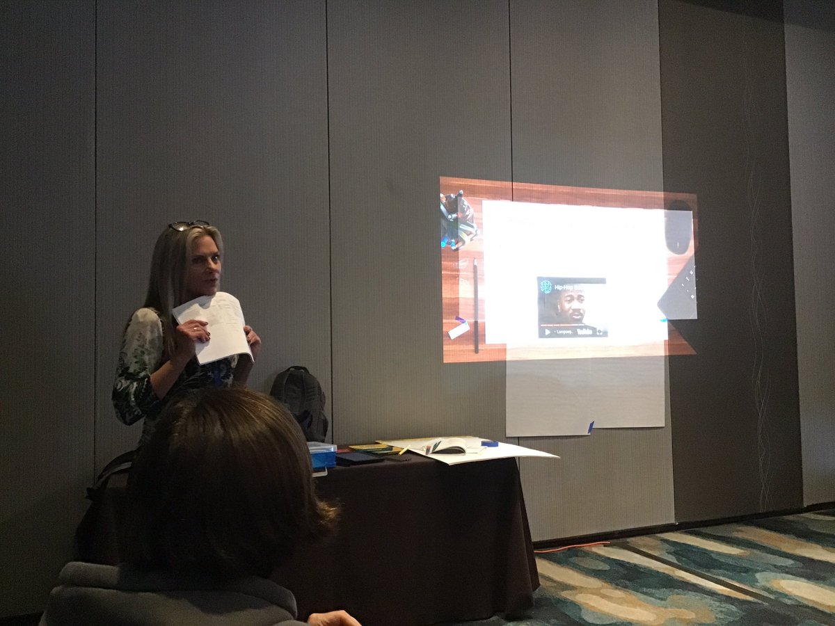 Learning about celebrating linguistic versatility with Chaffey teachers Ms. Hoffman and Mr. Cossio.  #chaffeywork #teacherlearners #Chaffeyproud