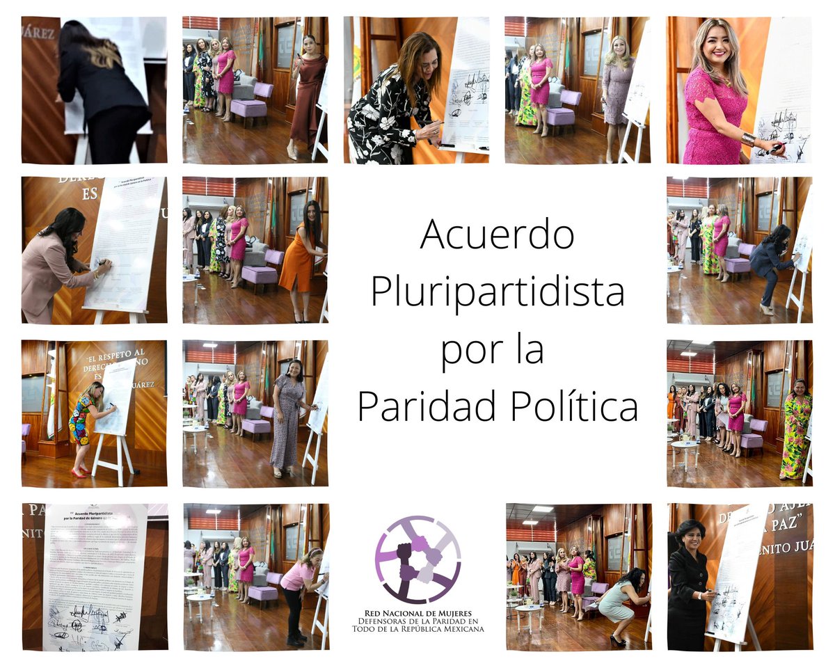 Estamos orgullosas de haber convocado al histórico "Acuerdo pluripartidista por la Paridad Política" que firmado por todos los partidos presentes en Veracruz.
Gracias a sus dirigentes y dirigenta y gracias a sus titulares de las áreas de atención a mujeres que los instrumentarán