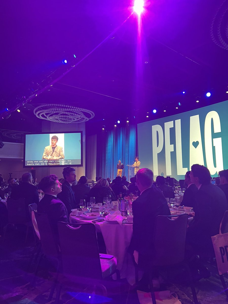 British Olympic diver <a href="/tomdaley1994/">Tom Daley</a> accepting the first-ever <a href="/GeorgeTakei/">George Takei</a> Advocate Award at <a href="/PFLAG/">PFLAG National</a>’s 50th anniversary gala in New York City tonight. « We are more powerful together » #leadingwithlove