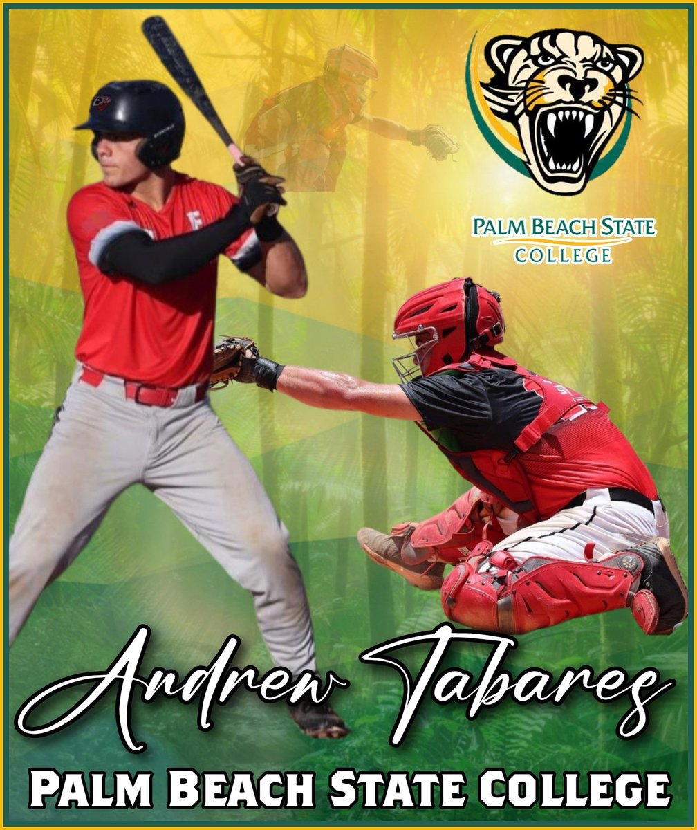 usaprimesoflo's tweet photo. We are proud to announce that 2023 Catcher Andrew Tabares has committed to Palm Beach State College in Lake Worth, FL. We wish you nothing but the best as you continue your academic and athletic career as a Panther! #epfam #eliteperformancebaseball #palmbeachstate #andrewtabares https://t.co/sbAyJ2CsFC