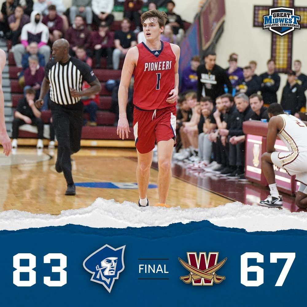 GreatMidwestAC's tweet photo. 2023 #GreatMidwest Men's Basketball Championship - Semifinals 🏆

@MaloneAthletics - 83
@WalshCavaliers - 67 https://t.co/CXdF5gofqD