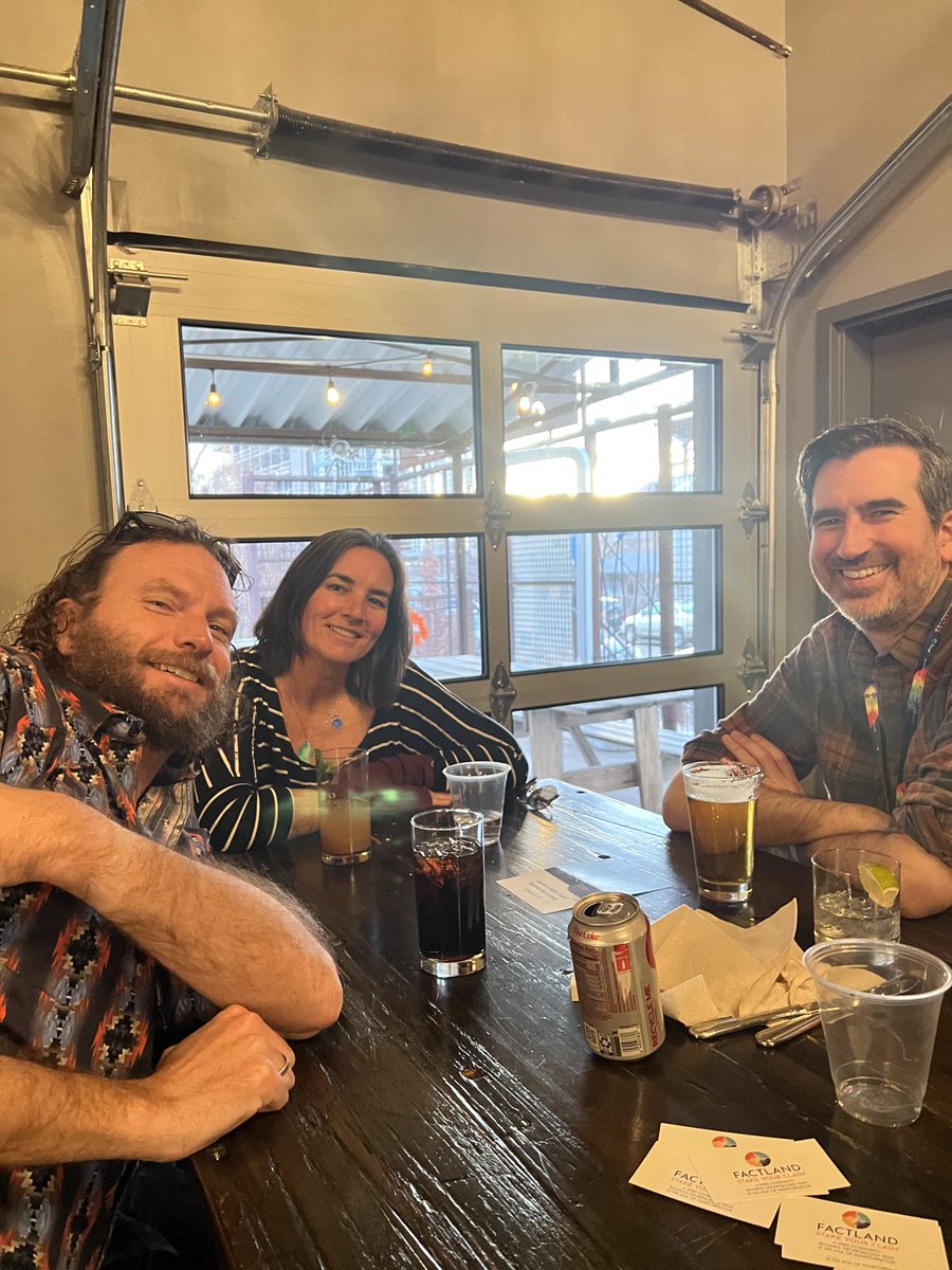 FactlandDAO's tweet photo. Hanging with @JournoDao at #ETHDenver #Factland meetup at the Ironton Distillery. We’re here until 6. Can vouch for the on tap IPA. https://t.co/XbljvTr0aQ
