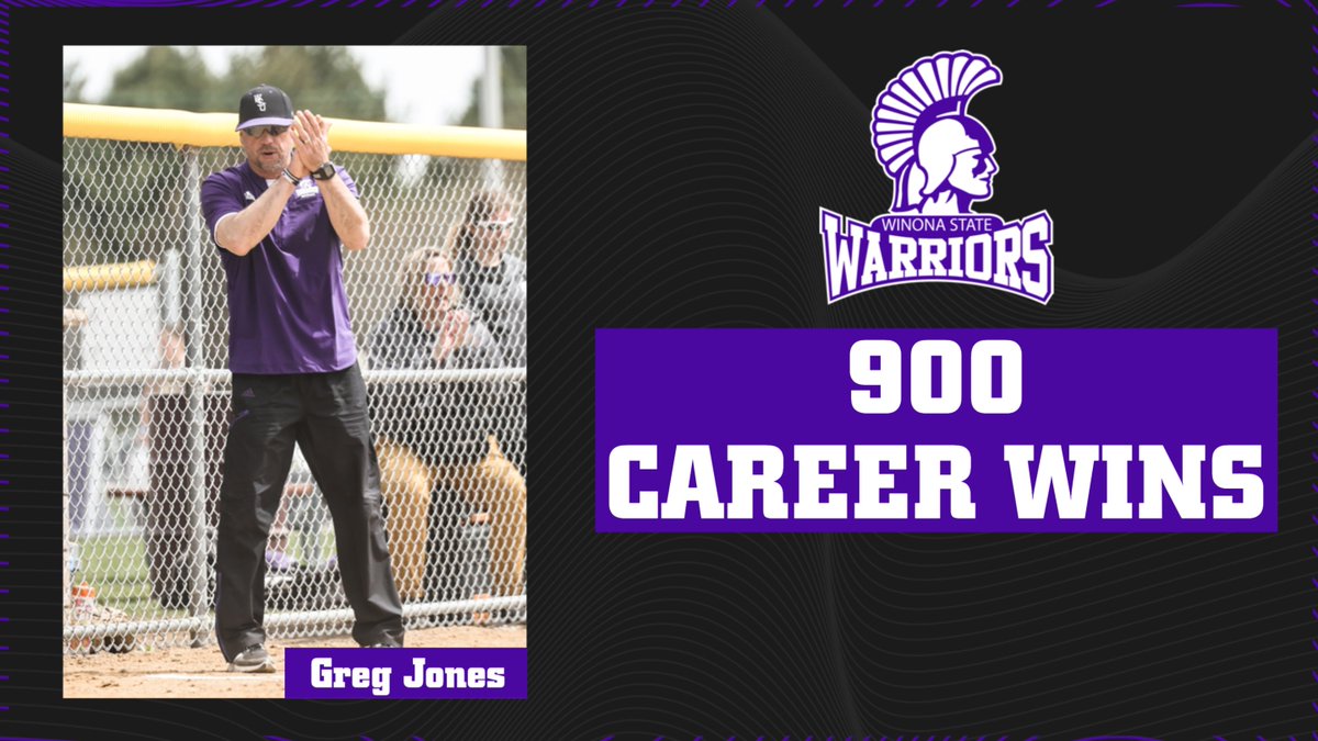 Winona State Softball ||
<a href="/WinonaStateSB/">WinonaState Softball</a> collects two wins today as Greg Jones notches his 900th career win! Congratulations Coach Jones!

#WSUWarriorProud