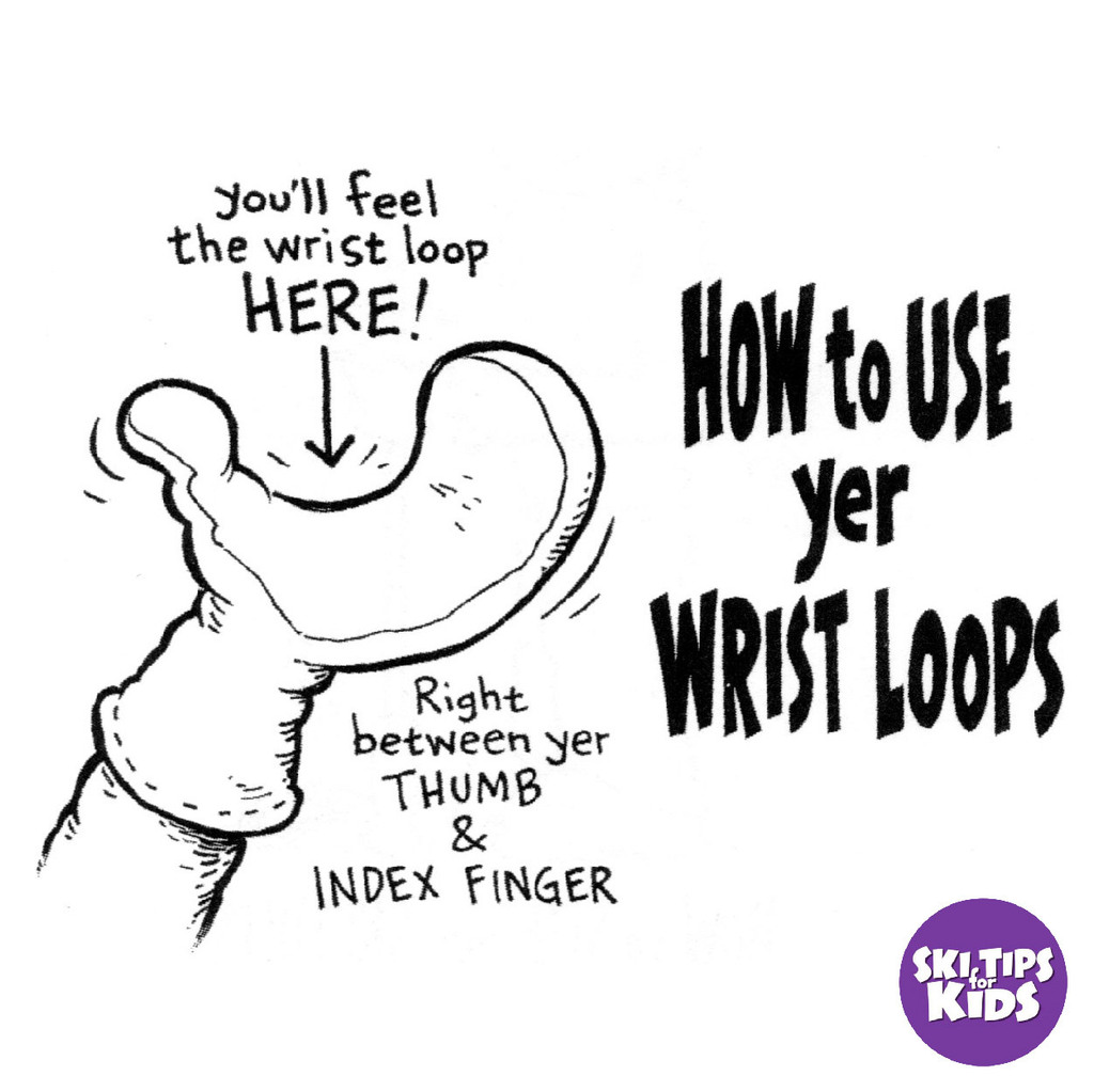 skitipsforkids's tweet photo. "The first step is just holding 'em while you're skiing, without even worrying about tapping the snow. Just like always, keep your hands up front on the steering wheel. No need to hold them up way up high, the poles can skitter on the snow as you ski."⁠
⁠
__⁠
⁠
#skitipsf… https://t.co/oMynljatYl
