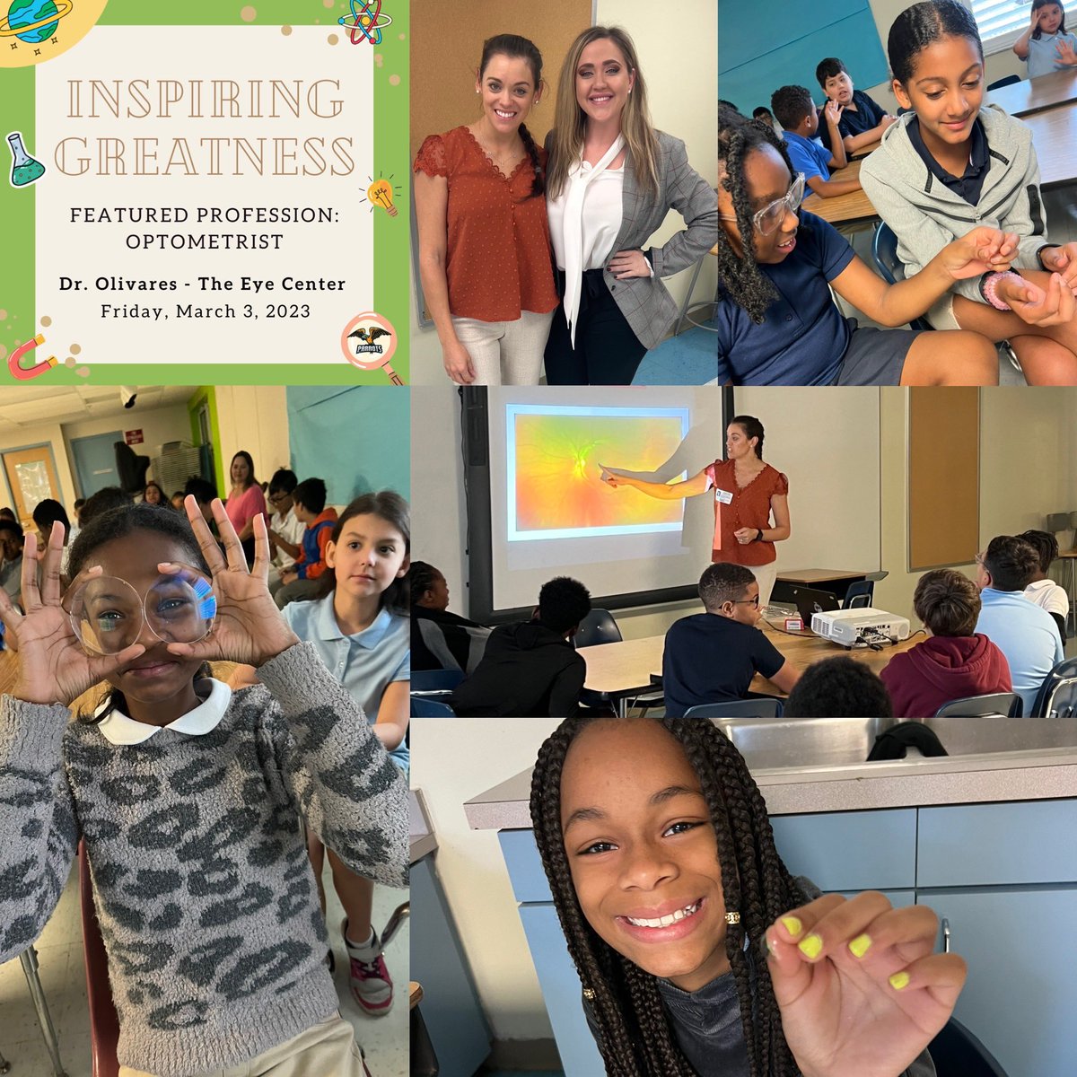 Our Inspiring Greatness series continued today with Dr. Olivares. Our scholars were captivated hearing about her educational journey and career as an optometrist! At CPE, we’re empowering our students to strive for greatness!