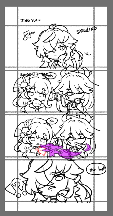 WIP and early sketches! I tried to match HSR chibi style???
When you tell me multiverse, I think of crossovers 
