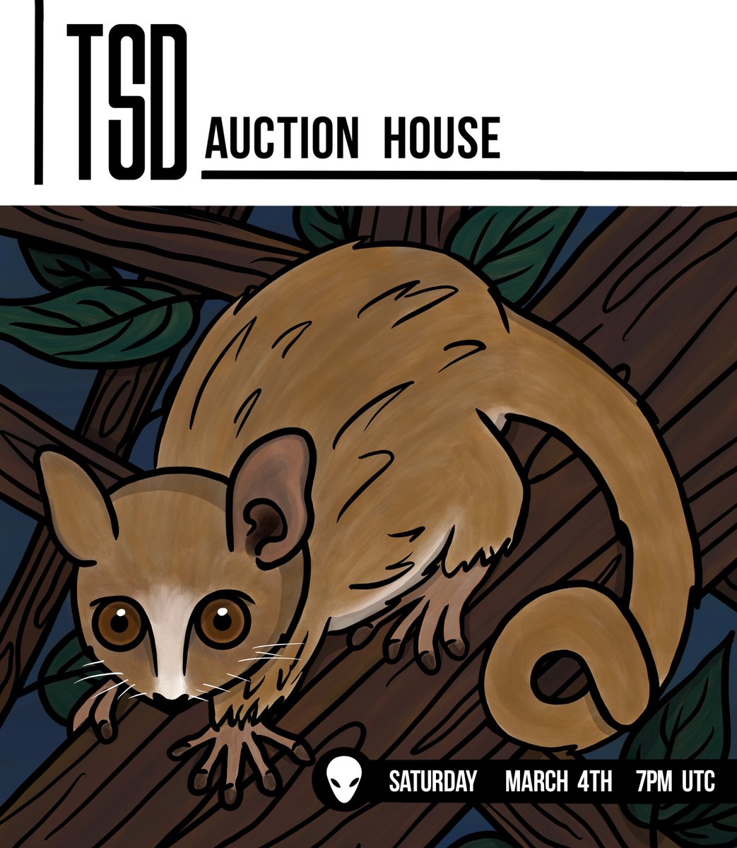 Excited for tomorrows auction at TSD!

A new FantieSu’s Friend will be there, the Mouse Lemur!
This collection comes with lots of perks and cuteness 💜

Join the auction to learn some fun facts and more!
@moon_masters