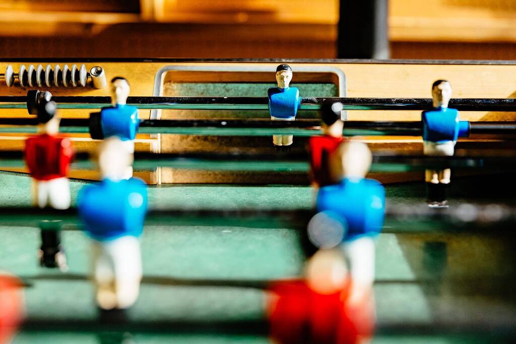 Nothing better than a well built foosball table. I took this photography at <a href="/spiritof77bar/">Spirit of 77</a> as part of an image library for @homesweethassalo. I love finding these vignettes when I do lifestyle shoots. It makes for a nice compliment to all the people shot… instagr.am/p/CpWKN8PLAau/