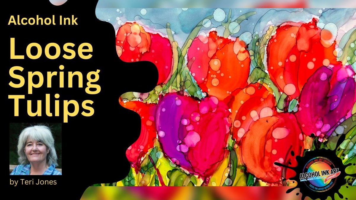 aiartcommunity's tweet photo. New Demo: How to Paint Loose Spring Tulips - https://t.co/R3YRGmK7uY  #alcoholink #artdemo https://t.co/EOKG6PfM7N