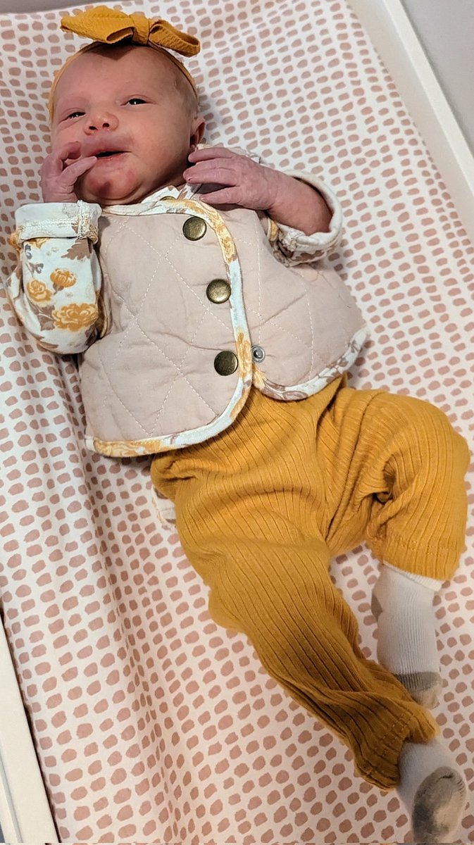 mlovicott's tweet photo. One week old already! 🥰 If someone could please figure out how to slow down time, we'd greatly appreciate it. https://t.co/7M2oSDACuP
