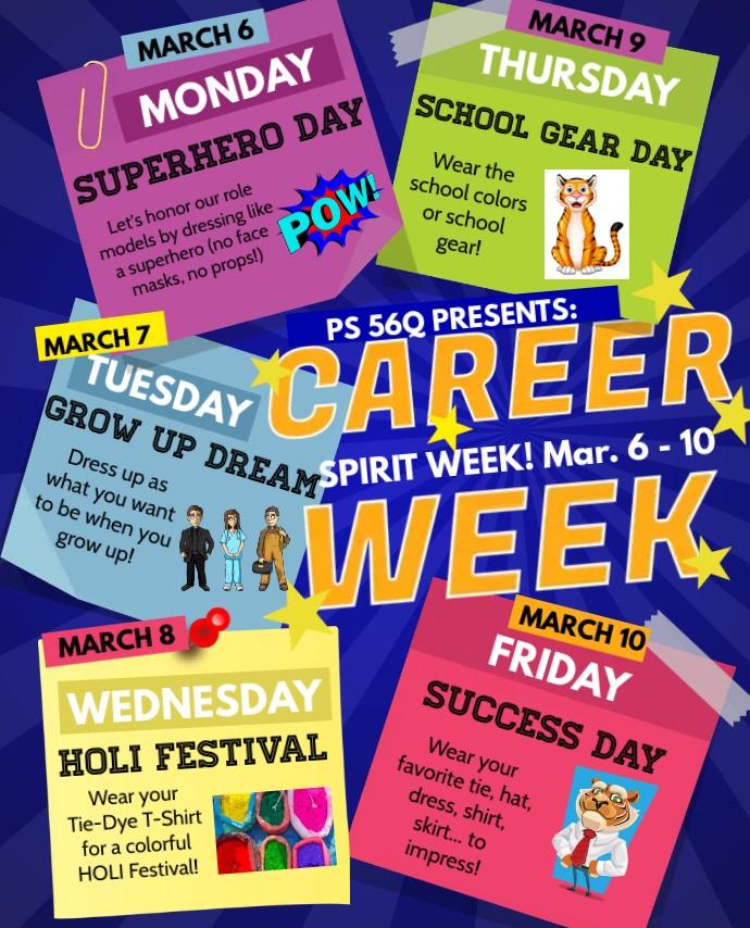 Career Spirit Week is coming to PS 56Q... edl.io/n1733981