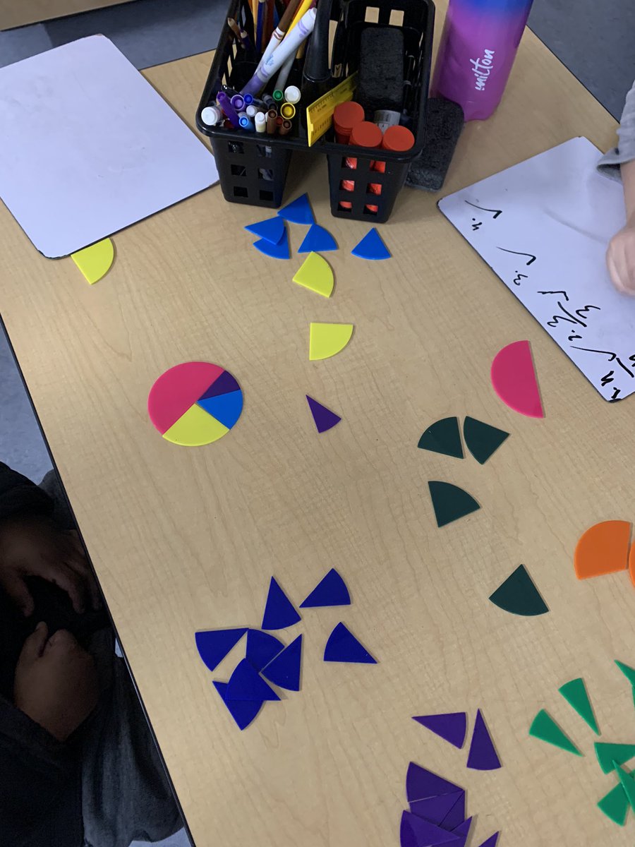 All about fractions! Students this week explored making different fractions through the use of manipulatives. #CBE #HAB