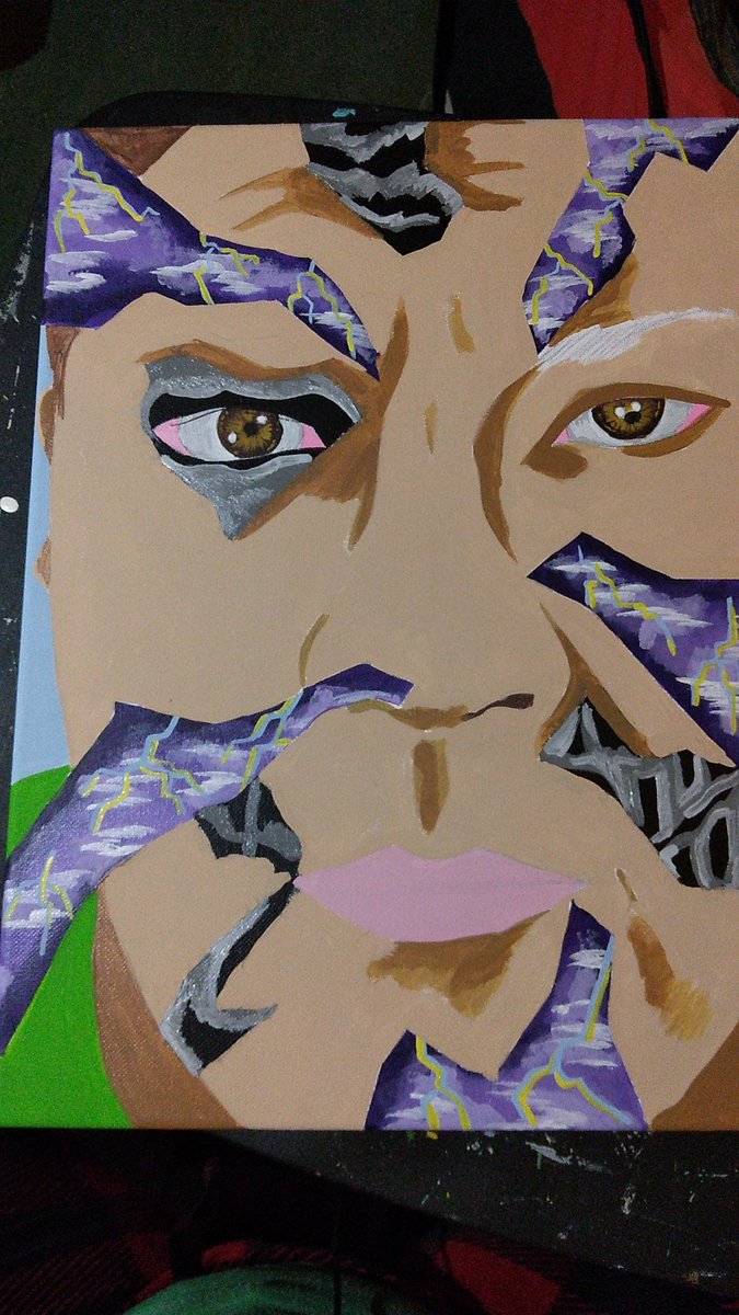 Long hard week but relaxing with my muse &amp; creating another self portrait...just trying to peel back to the core of me...