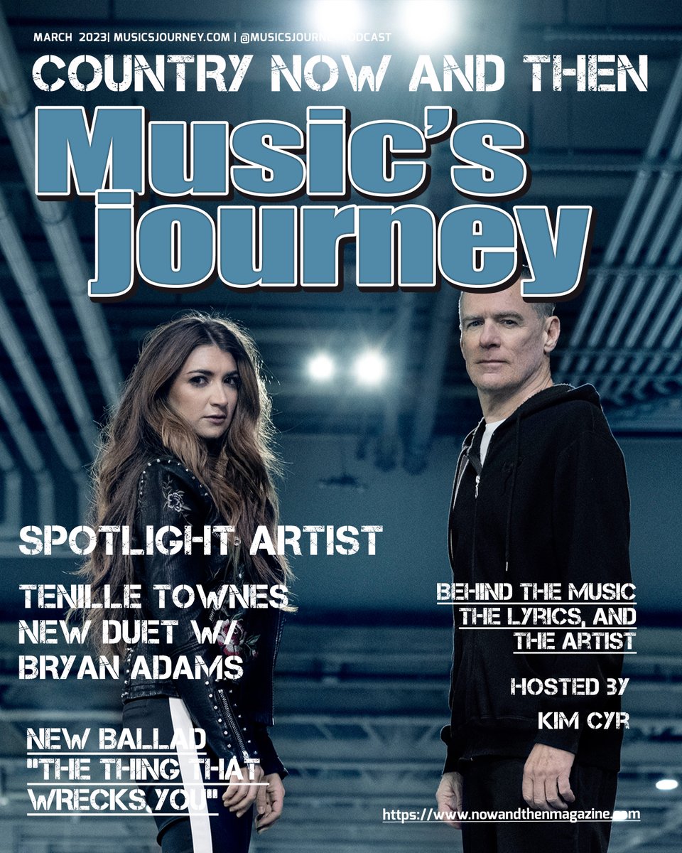 @MusicsJourney #interview #200 #spotlightartist w/ Country Star @tenilletownes hosted by #radiohostKimCyr presented by @NOWandTHENMagaz #newsingle  #thethingthatwrecksyou feat. #rockicon @bryanadams musicsjourney.com or click
musicsjourney.com/1084946/123632…