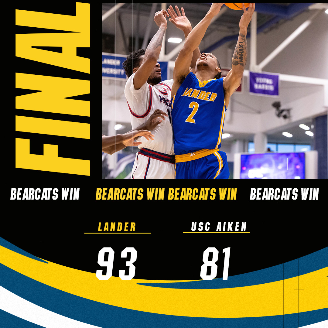 .<a href="/LanderMBB/">Lander Men's Basketball</a> is still standing after defeating USC Aiken 93-81 in the PBC Semifinals behind a career-high 31 points from Jared Sherfield! #cLawsUp