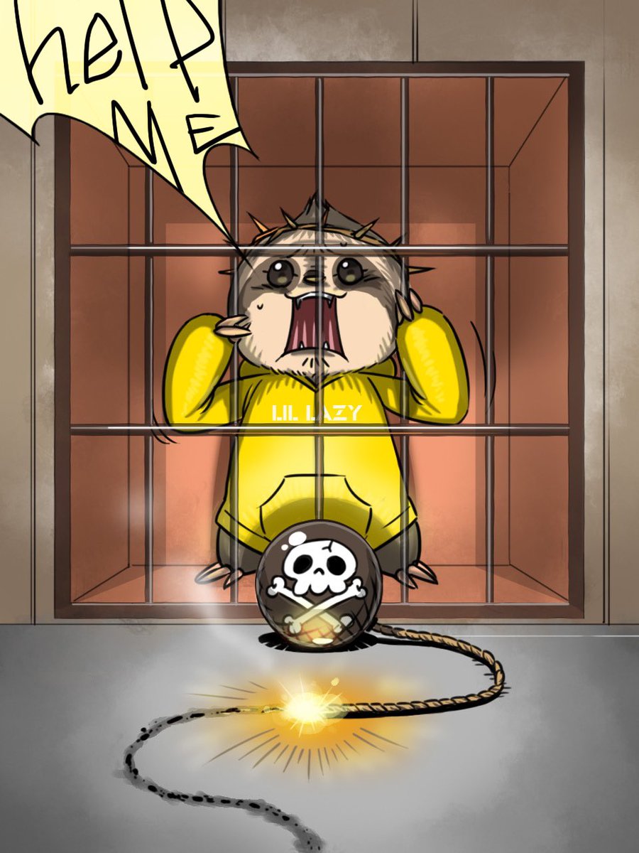 lazygod_tokyo's tweet photo. いいねを押して爆発を止めてLIL LAZYちゃんを助けてあげて🦥 https://t.co/Bn4jCJPEcK