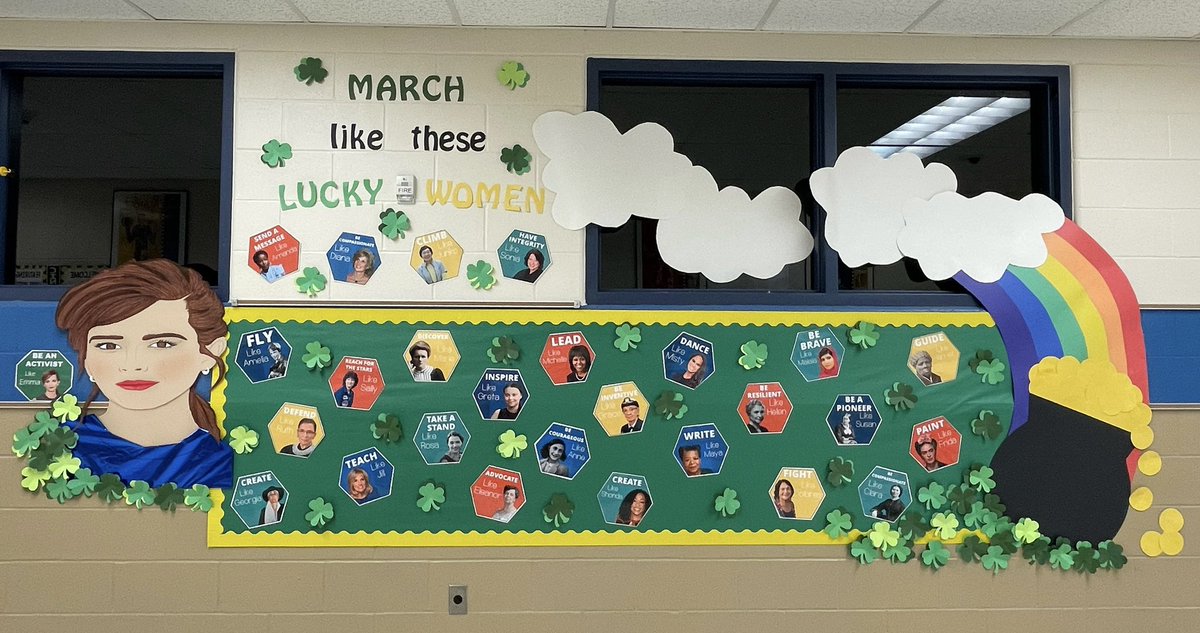 Fields4_MsMora's tweet photo. Women’s History Month is a time to honor the women who have made important sacrifices and contributions to society in both the past and present. 🍀☘️ Our Falcons MARCH like these LUCKY WOMEN! ☘️🍀 @NISDElemSS  @NISD #NISDIgnited @NISDFields @EmmaWatson https://t.co/M37q4T7JqJ