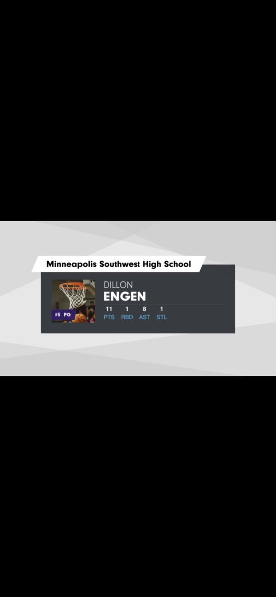Statline from last night had 11 pts and 8 assists shot 3/6 from three hudl.com/v/2Kctf5