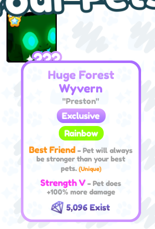Pet Simulator X - Rainbow Huge Forest Wyvern giveaway! To enter: 1. Follow @CosmicValues 2. Like & Retweet 3. Comment your username 🎉Winner will be announced in 48 hours! #PetSimulatorX #PetSimX #Giveaway