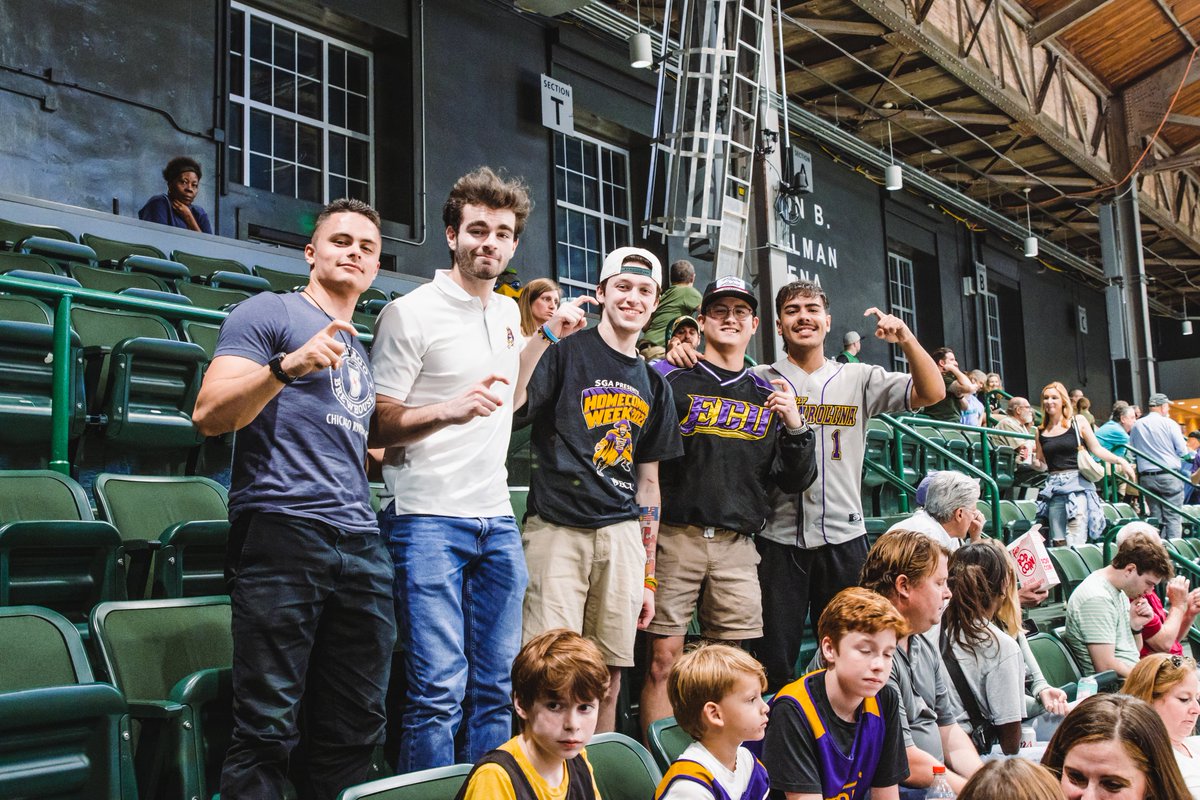 ecubasketball's tweet photo. The Pirates showed up in NOLA!🏴‍☠️🏴‍☠️🏴‍☠️

#PurpleReign https://t.co/V4lCSdnxX3