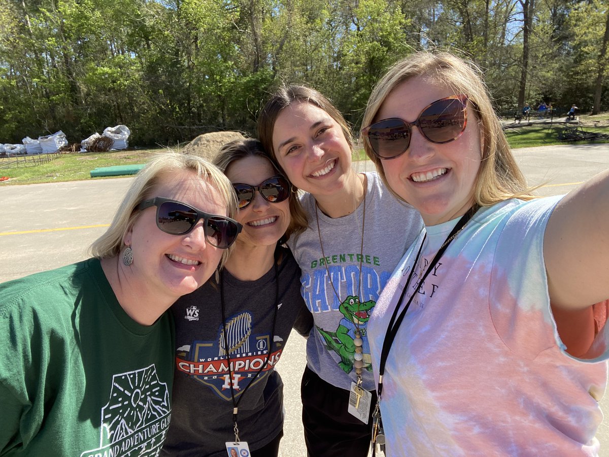 Love all these fun moments today! 💚🐊💚#powerwalk #colorrun #GTEvibes @HumbleISD_GTE