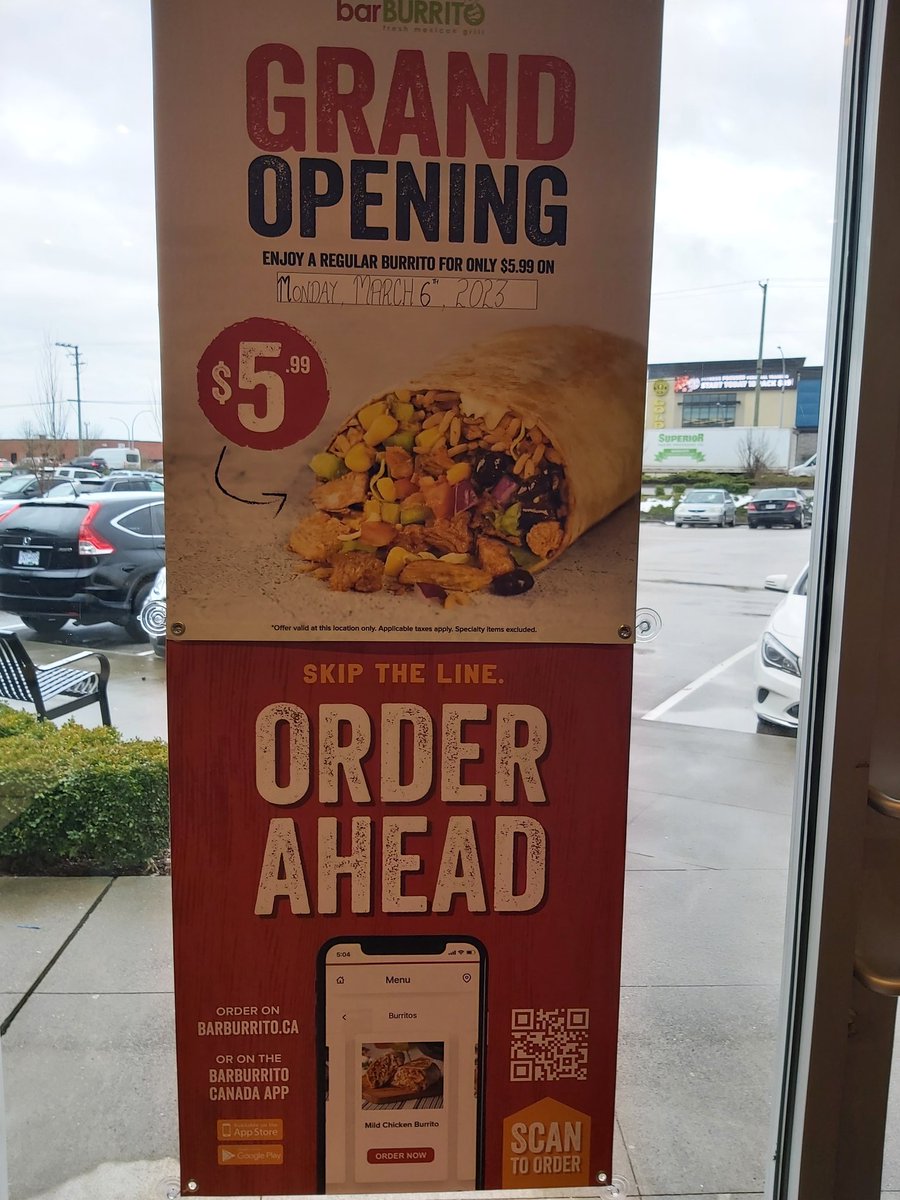 Mortgage604's tweet photo. Congrats to #BarBurrito on their newest store opening in #PoCo.  The food was Fresh and made onsite.  #GrandOpening March 6.  You gotta visit them.  

1971 Lougheed Hwy., Port Coquitlam, BC https://t.co/40zruieDUV