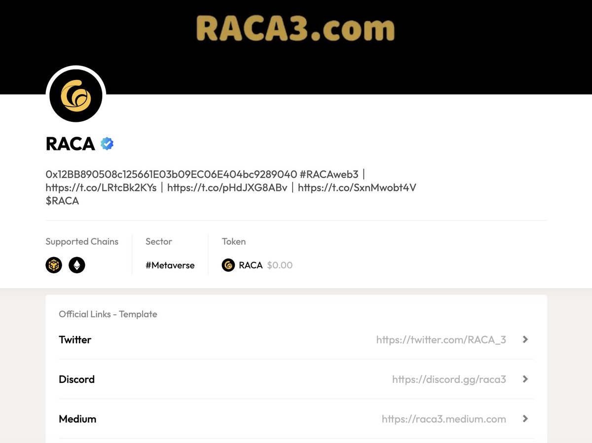 link3to's tweet photo. Check out RACA @RACA_3

🔗https://t.co/zXMibQfCG5

RACA has one of the largest Web3 communities, with a virtual headquarter and social spaces for partners at USM. 

Come hang out via the links on their profile and meet like-minded individuals in the space! https://t.co/UhX9ElPqNF