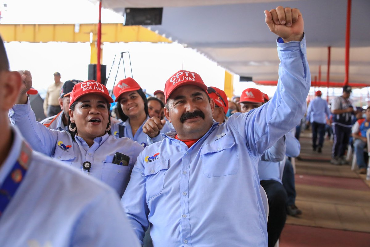 NicolasMaduro's tweet photo. Fundaremos el Centro Nacional de Investigaciones Científicas y Creaciones e Innovaciones de la Clase Obrera, con sede, en Puerto Ordaz, Guayana epicentro de la Revolución Obrera del país. Trabajadores y trabajadoras al frente para vencer las sanciones y la agresión imperialista. https://t.co/71eTYYx7Vt