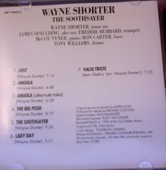 how many #Jazz classics were based upon #Classical classics as #JeanSibelius ? 
 #WayneShorter's 'Valse Triste' & heck of a band on 'The Soothsayer'