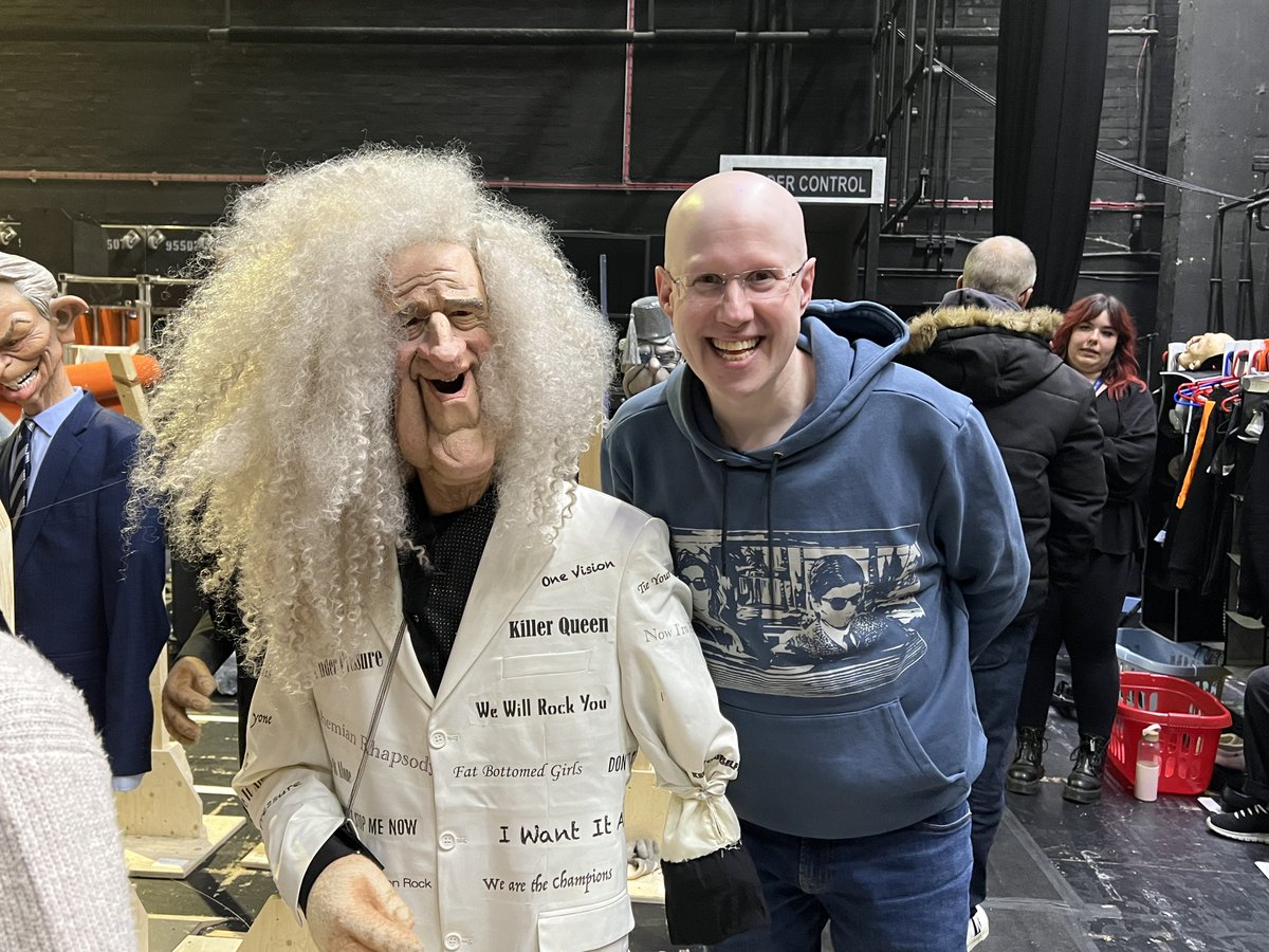 RealMattLucas's tweet photo. A great night watching the spectacular Spitting Image stage show in Birmingham. Very funny, the voices are spot on and the satire is biting. It's superbly produced and directed and congratulations to the excellent puppeteers https://t.co/uaywm2HYzT
