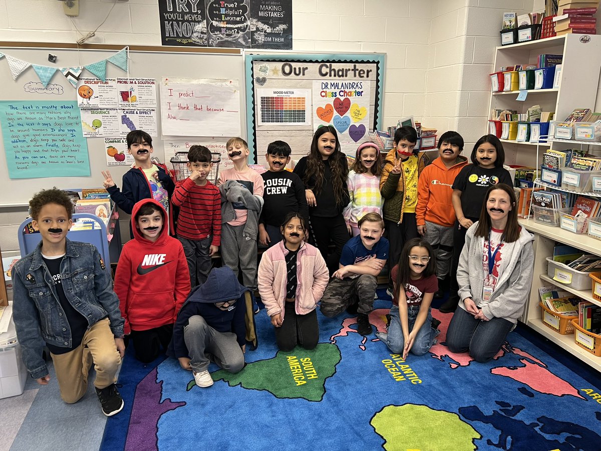 MartinezReading's tweet photo. @CherryLaneES students “mustache” you a question today! #ReadAcrossAmerica2023 https://t.co/JzW9uyblPu