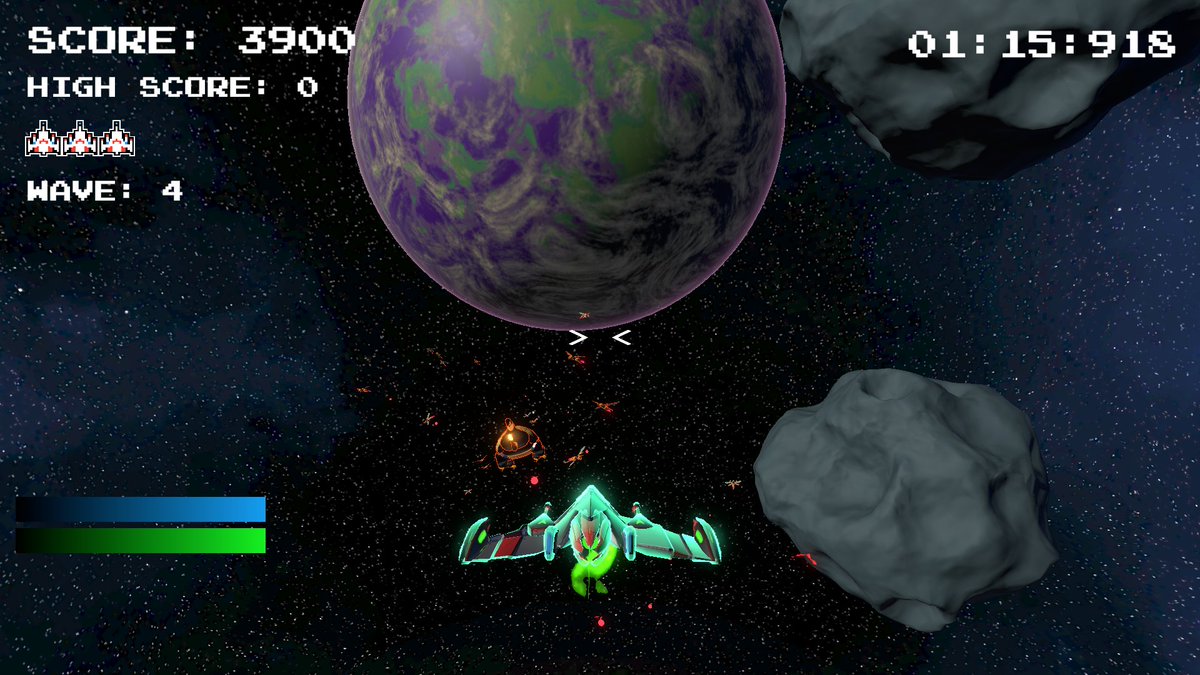 VGDCatNCSU's tweet photo. Hey, #ncsu!

This #FlashbackFriday, we're happy to share Asteroids 3D!

Asteroids 3D is a 3D reimagining of Galaga where you try to survive through as many waves of attacking enemy ships as possible to beat your high score. https://t.co/h838hJPG9Z