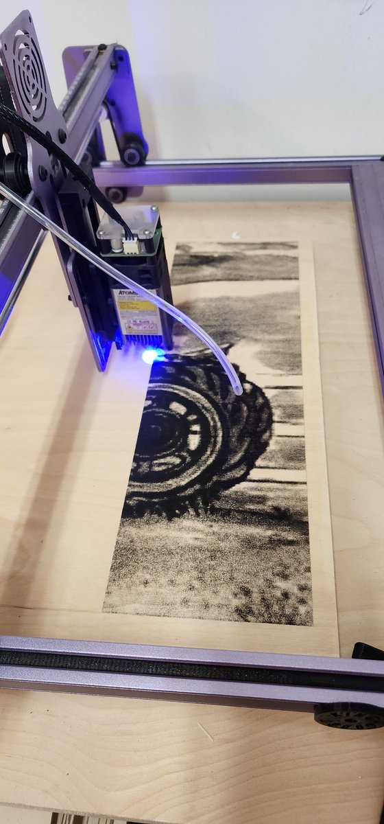 firedwoodcraft's tweet image. Laser is asking for OT pay tonight 

#sidehustle #weekend #weekendworking #garageshop #atomstack #lightburn