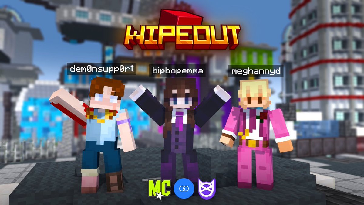 its creators mc wipeout time! cheer on team murrtrio of me, shelby, and megs! shelby will be styreaming our team's perspective! WINNERS AND SILLIEST POV!! 

LINK BELOW!!!