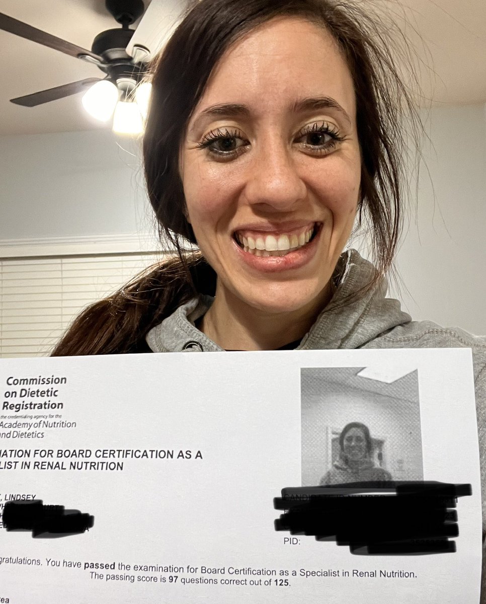 LfoxRD's tweet photo. Allow me reintroduce myself. My name is Lindsey Fox RD. CSR. LD.
I became interested in renal nutrition after seeing what a disservice hospitals (especially critical care areas) do for our kidney patients. After months of studying and a 4 hour board exam later, it’s official! https://t.co/mHBMldk4Ot