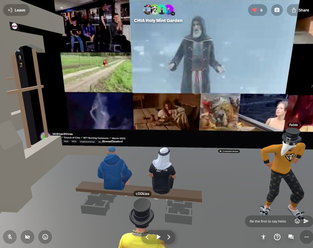 plenty of ways for us to gather tonight brothers...pick your poisen and watch the shittiest of pixel conglomerates burn twitch.tv/birdman2three
spatial.io/s/CHIA-Holy-Mi…
x.com/Smith_Cypher/s…
#churcofchia #Chia $XCH