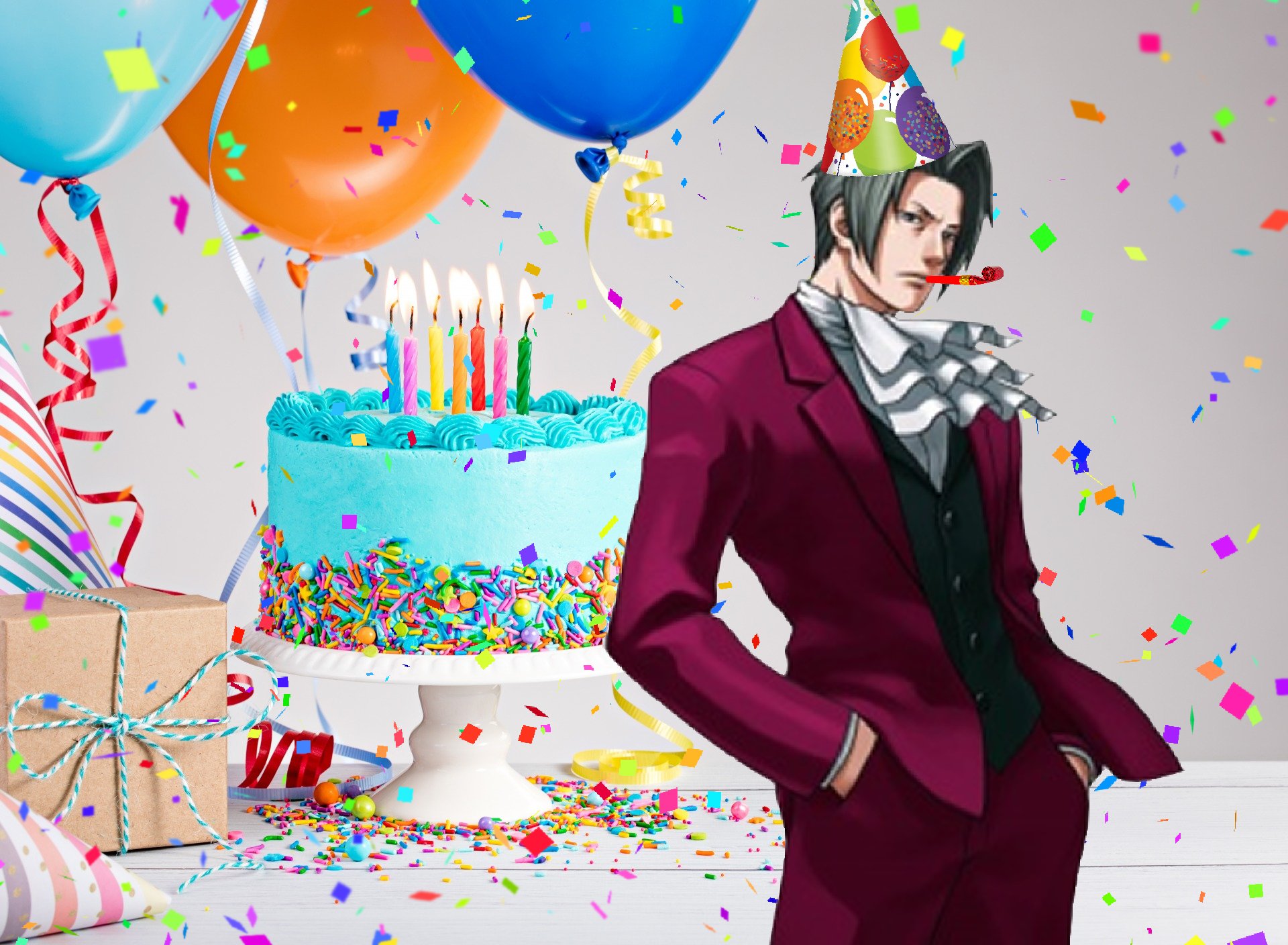 Miles Edgeworth (May Be In Places) on X: Miles Edgeworth should NOT be  celebrating edgeworthmods birthday! t.co651TRfo34p  X
