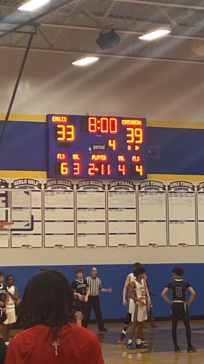 up six goin into 4th