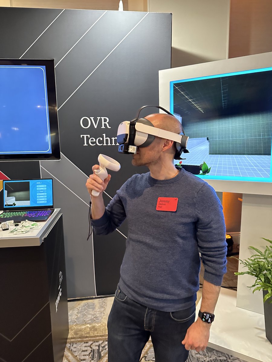 Can you smell in #VirtualReality? With <a href="/OvrTechnology/">OVR Technology</a>'s #VR accessory, you can indeed! I picked up a digital rose and detected its flowery scent. The smell quickly changed to an earthy tone when I flipped the rose over to sniff at its tangled roots embedded in soil.