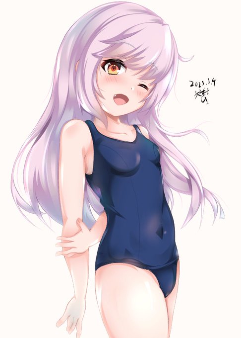 「もうすぐ春だね!おにいちゃん」
スク水うちの子うーちゃん 