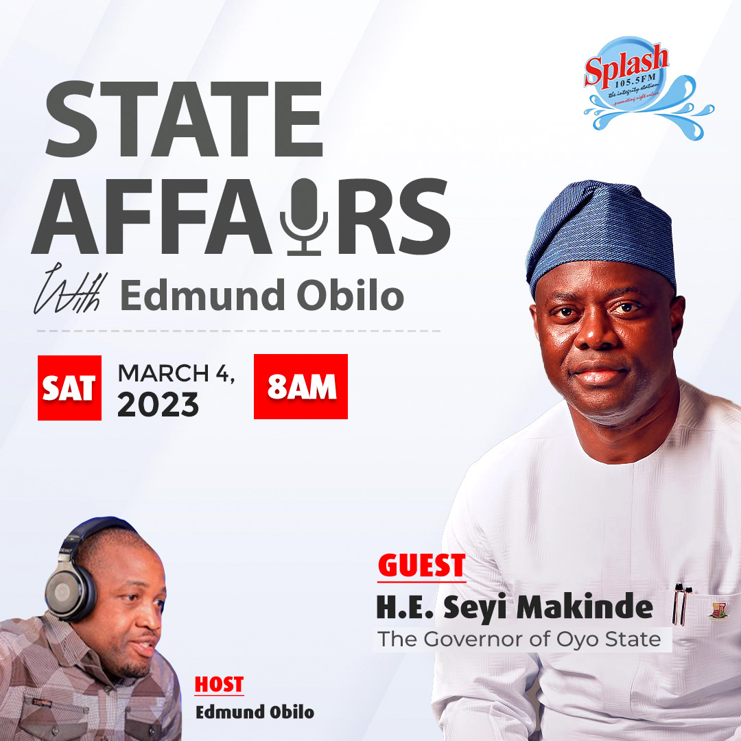 I will be on Splash FM Ibadan this morning to discuss my re-election bid. Join me.