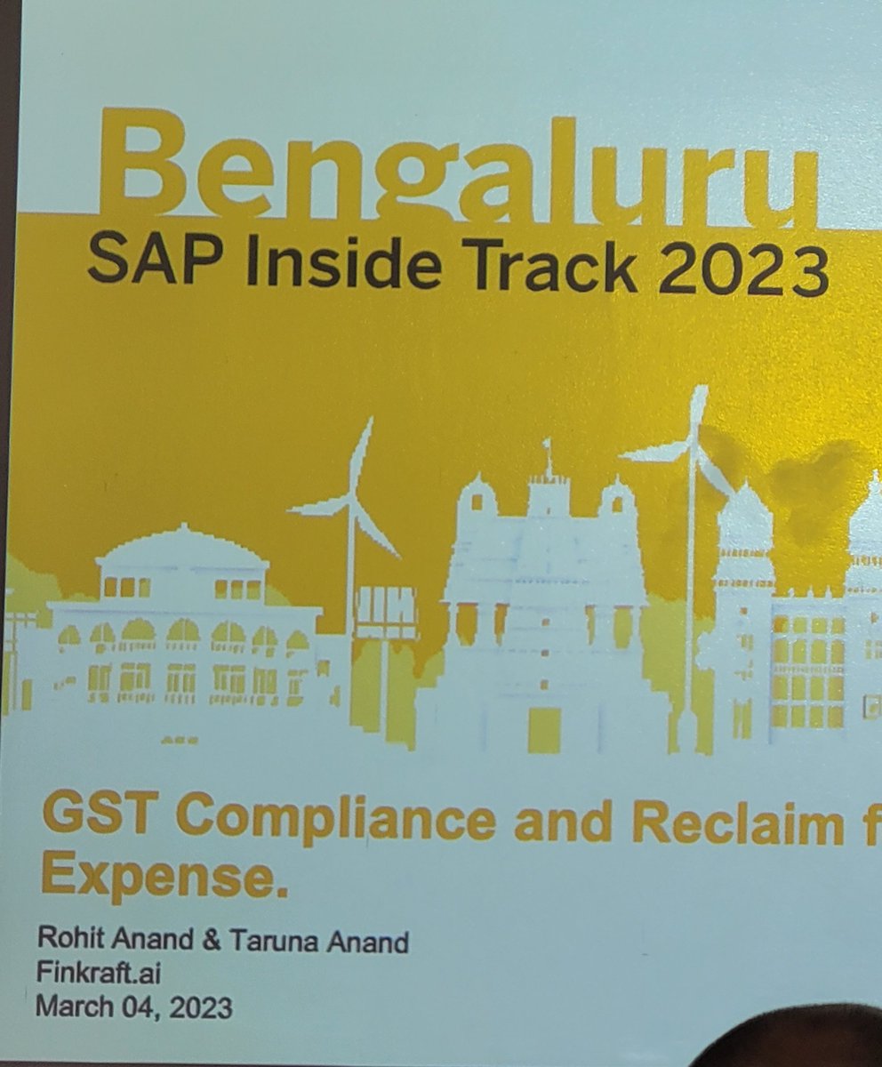 cherians's tweet image. #sapinsidetrack #sapBLR

GST Compliance in Travel and Expense. SAP Concur