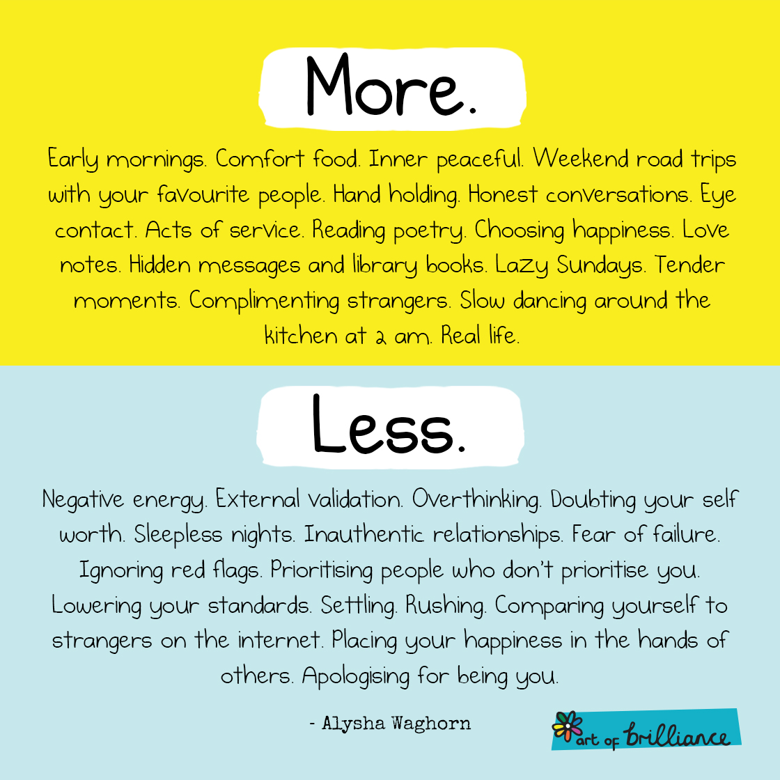 A little bit of this and a little less of that. That’s #happiness, more or less…