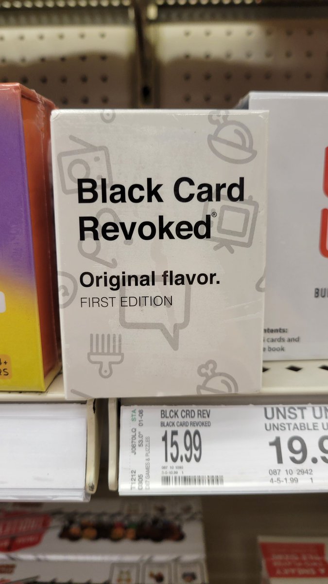 themeiz's tweet image. I still cannot believe in the social climate of America, this "expansion deck" was greenlit and is just on the shelves of your local Target.
