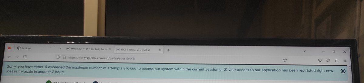 vector_525's tweet photo. @vfsglobalcare from last two days i am getting this error... What should I do? https://t.co/kctZDptrcp